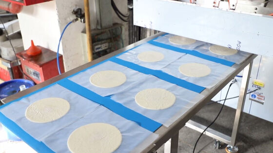 Automatic Low Cost Small Footprint Tortilla Production Line with Dough Divider Rounder for Uniform Tortilla Making